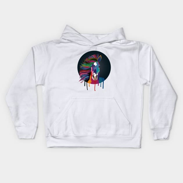 horse Kids Hoodie by MARK ASHKENAZI